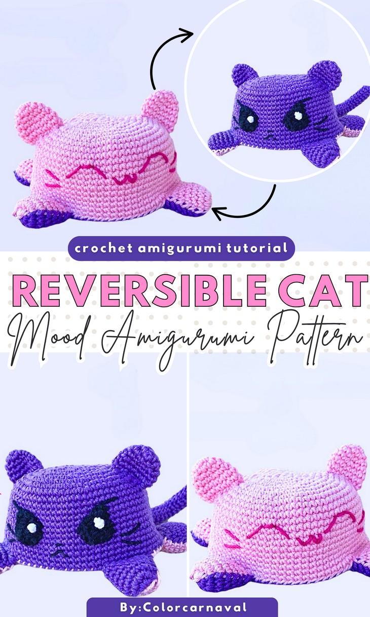 Amigurumi Reversible Mood Cat