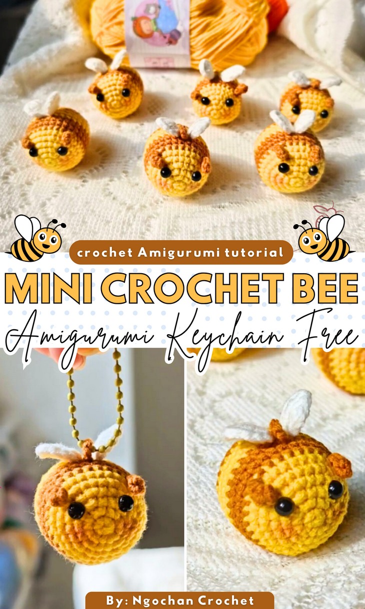 Crochet Amigurumi Mini Cute Bee