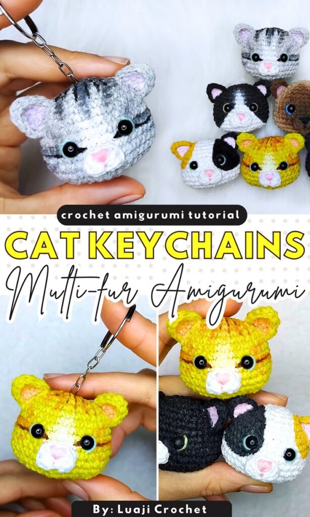 Crochet Cat Keychain