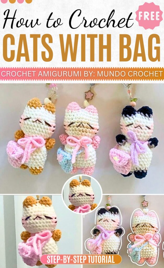 Crochet Cats With Bag