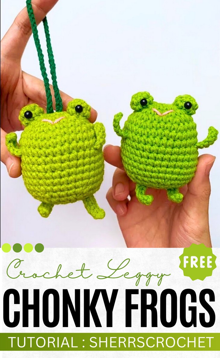 Crochet Chonky Leggy Frogs (1)