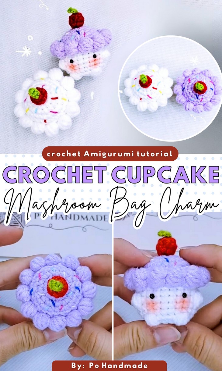 Crochet Cupcake Mushroom