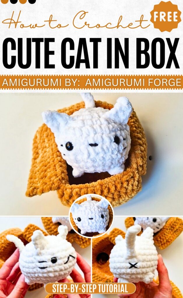 Crochet Fluffy Cat In Box