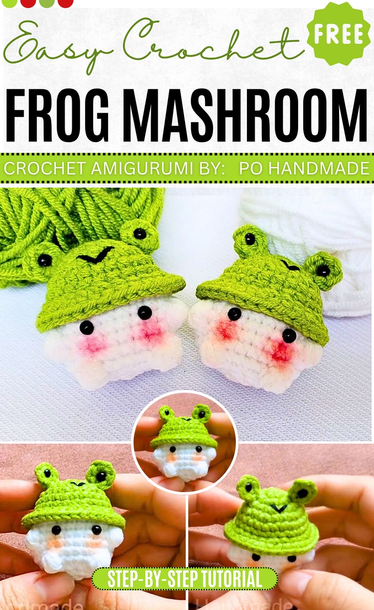 Crochet Frog Mashroom Amigurumi