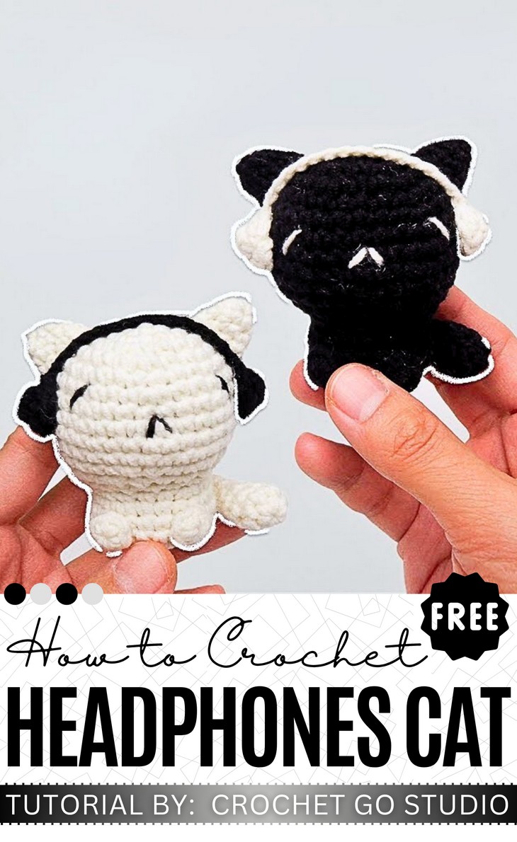 Crochet Headphones Cat