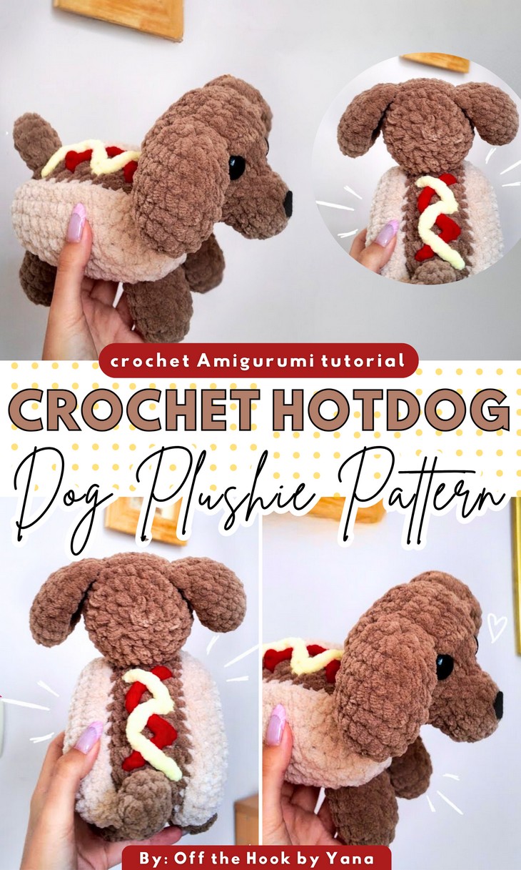 Crochet Hotdog Dog Amigurumi Pattern