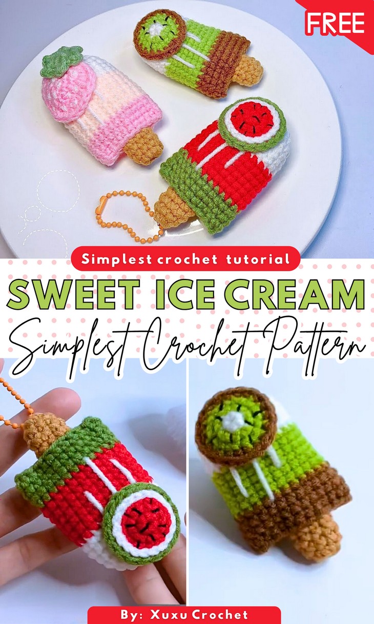 Crochet Ice Cream Dessert
