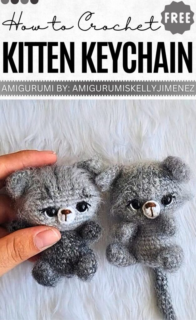 Crochet Kitten Keychain
