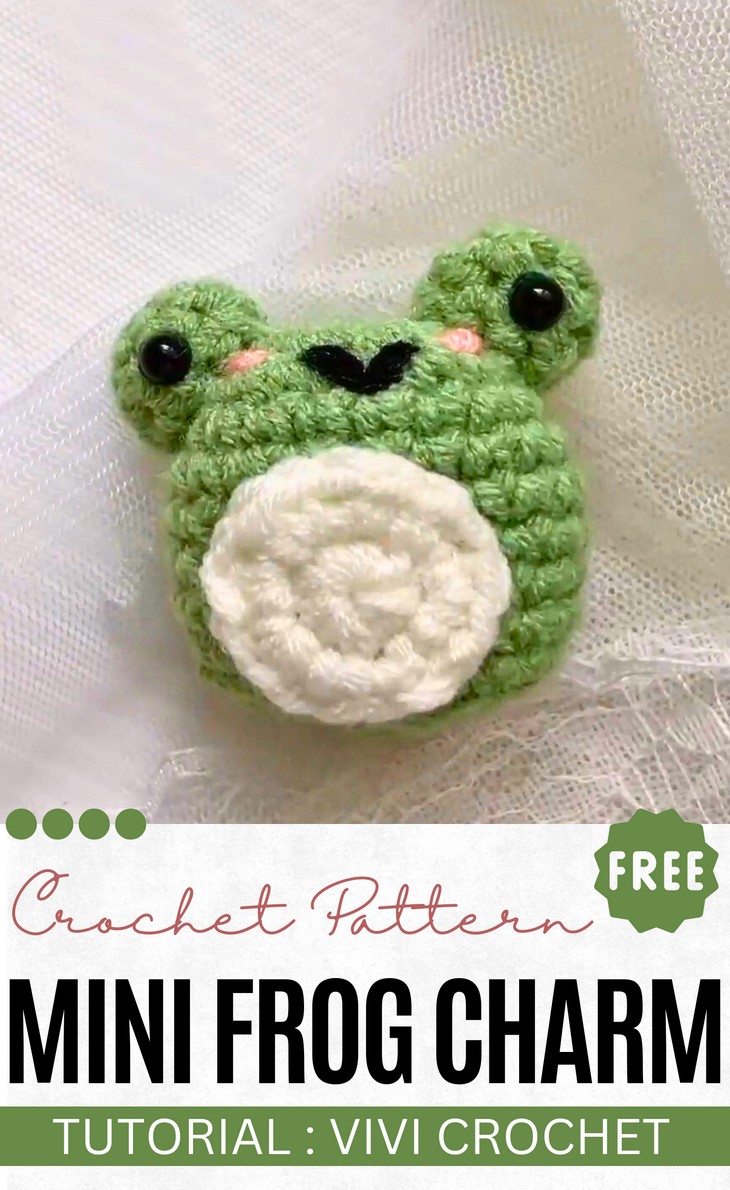 Crochet Mini Frog Charm