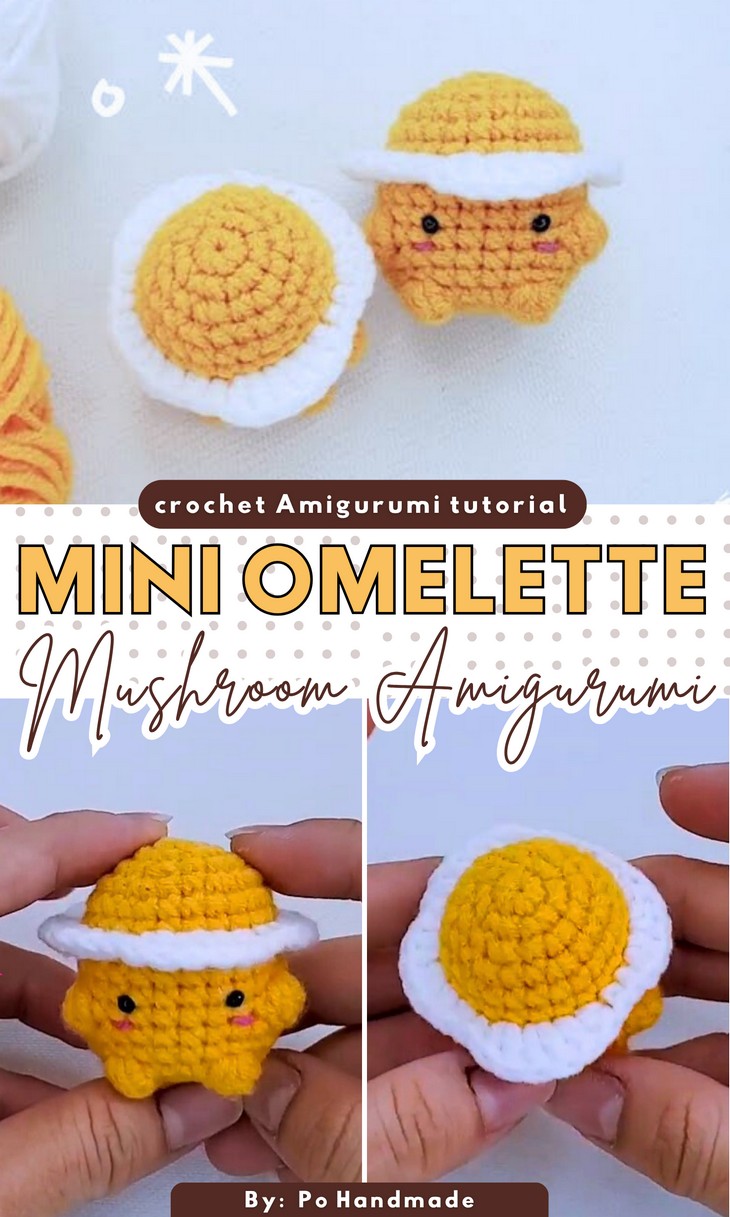 Crochet Omelette Mushroom