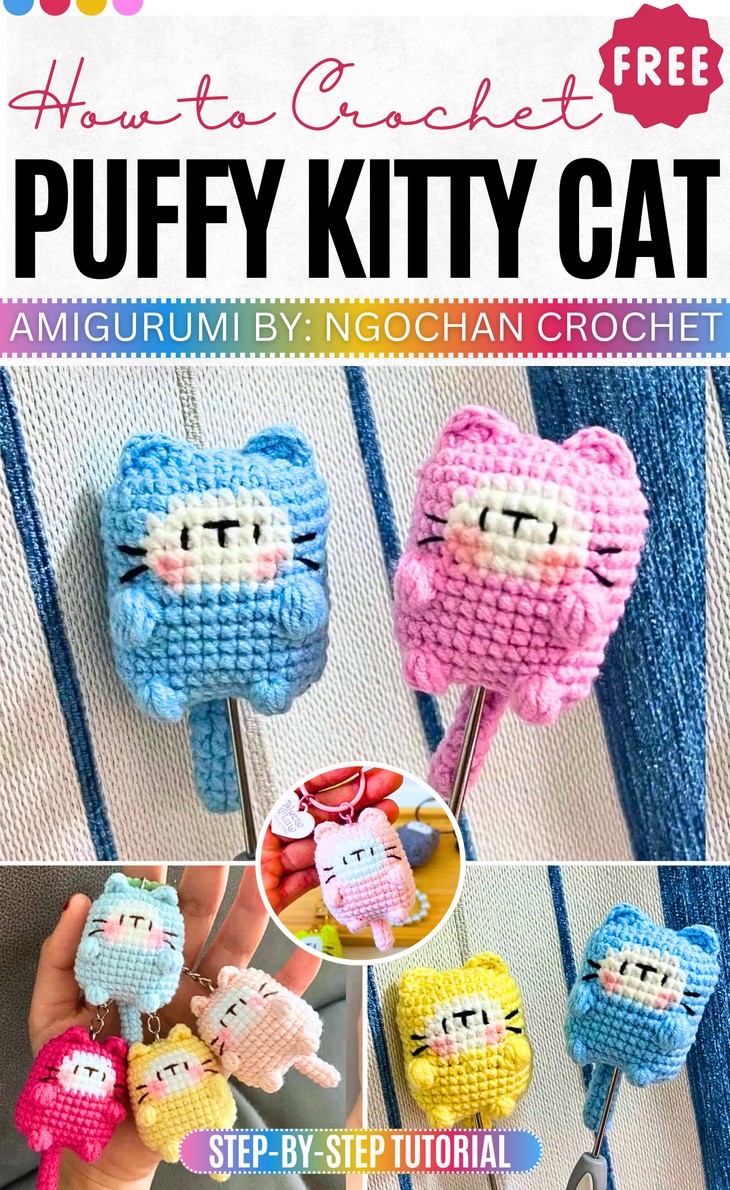 Crochet Puffy Kitty Cat