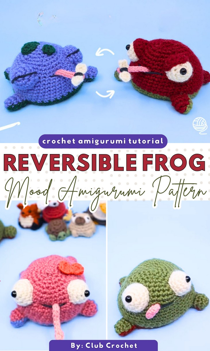 Crochet Reversible Amigurumi Frog