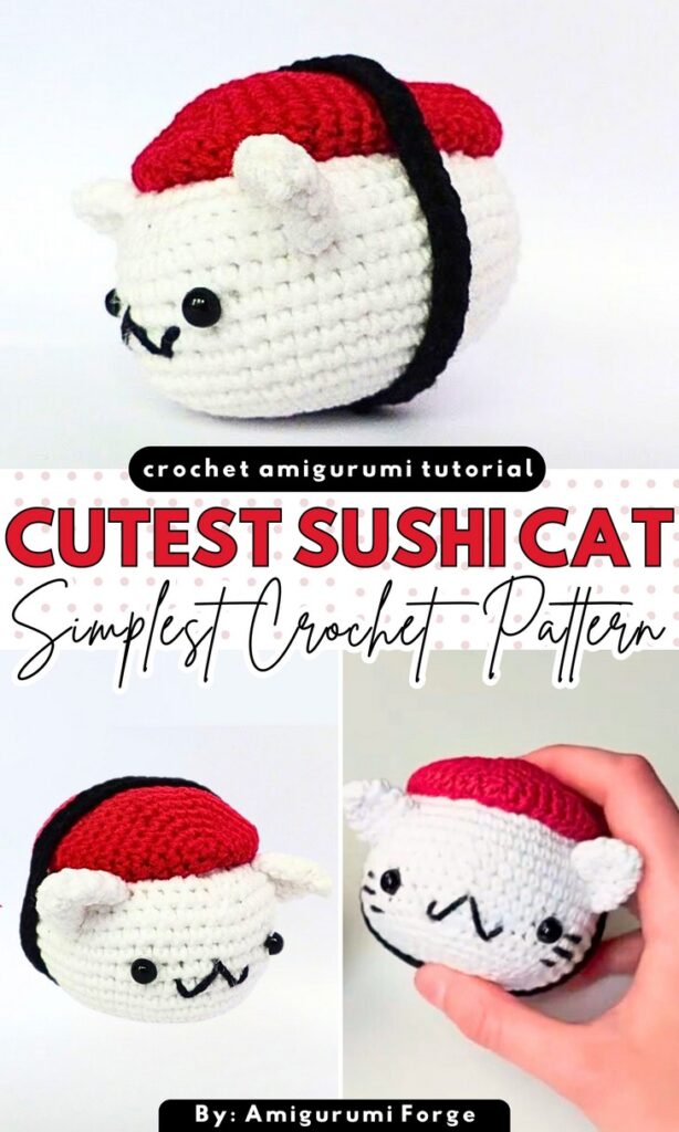 Crochet Sushi Cat Pattern