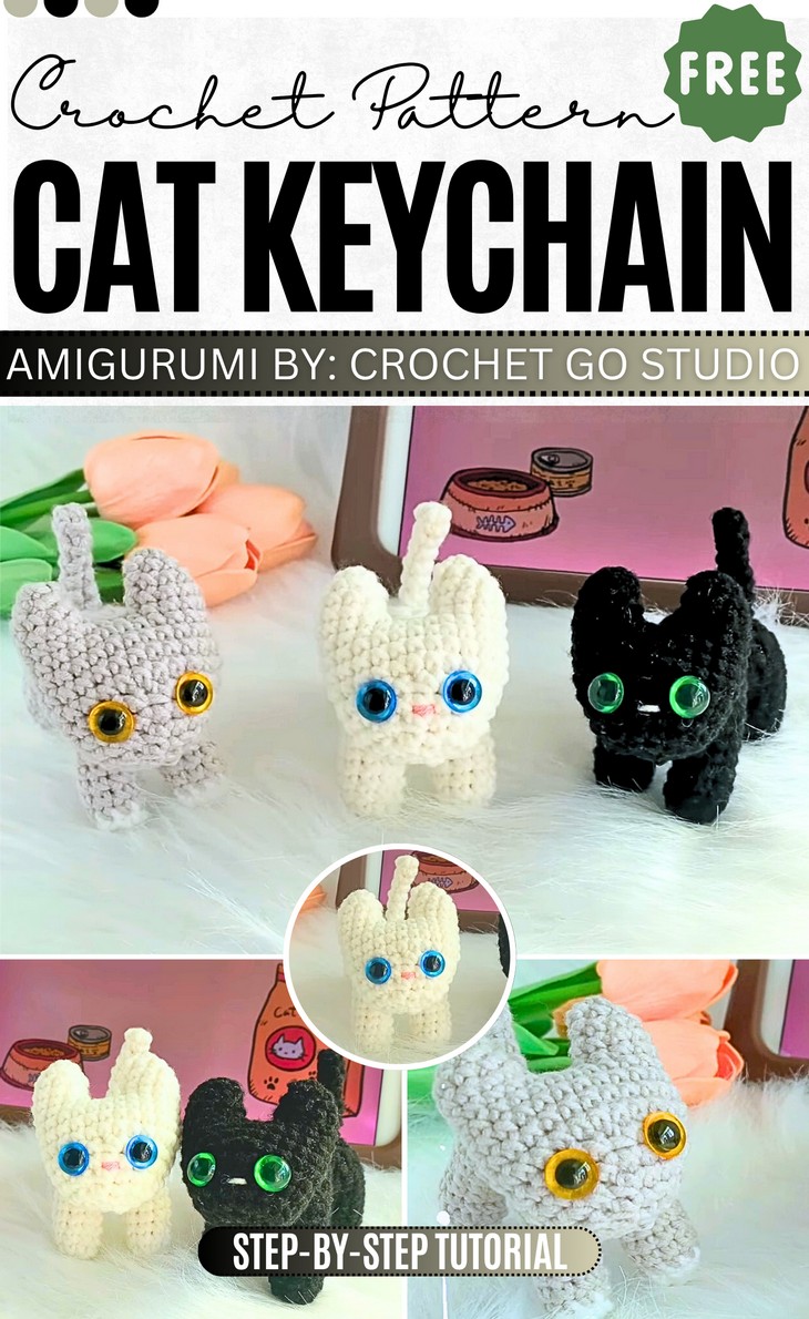 _Crochet cat Keychain