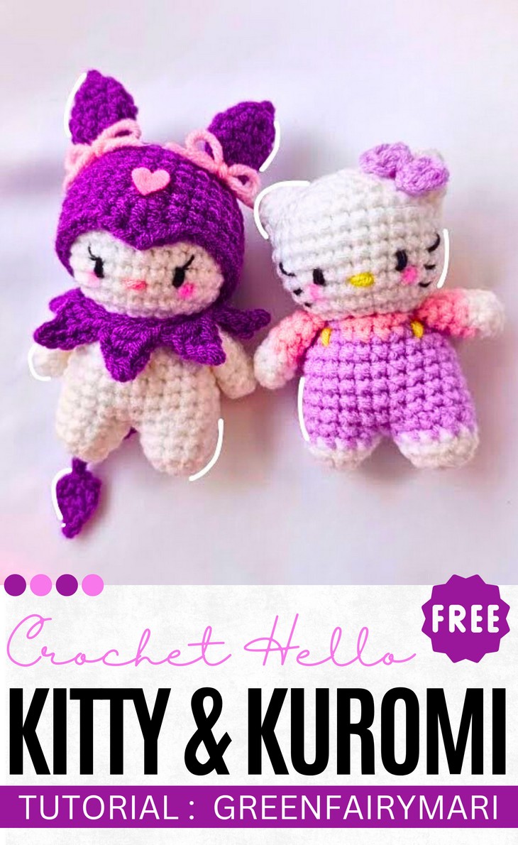Crochet hello kitty And Kuromi
