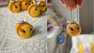 Crocheted bees