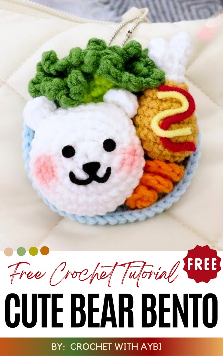 Cute Bear Bento Keychain Crochet