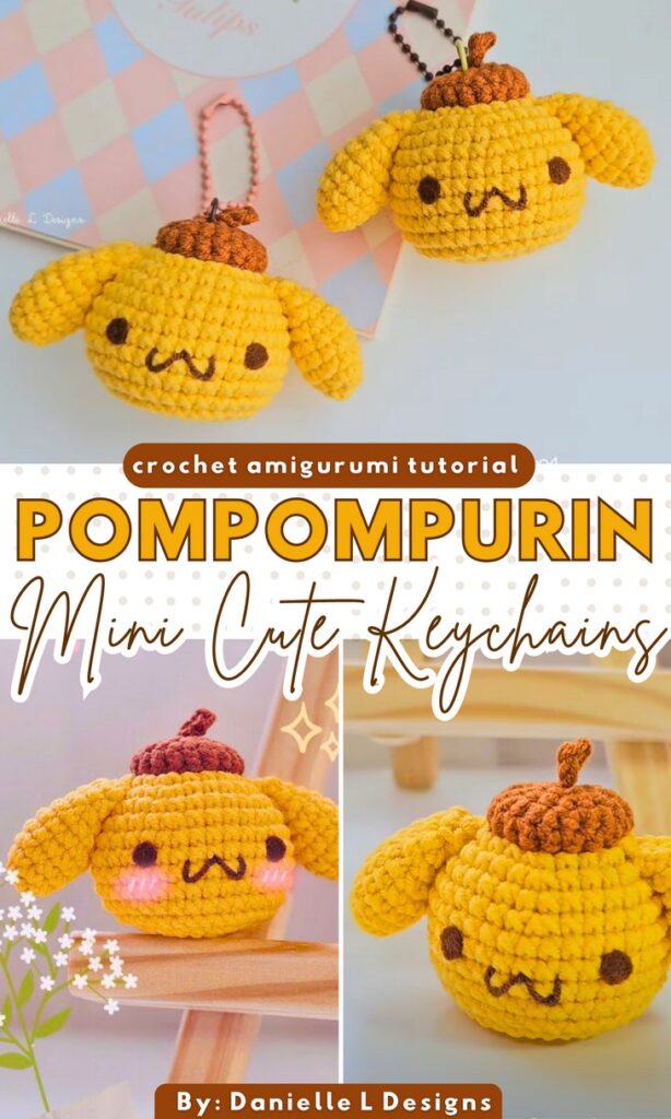 Pompompurin Amigurumi Keychain