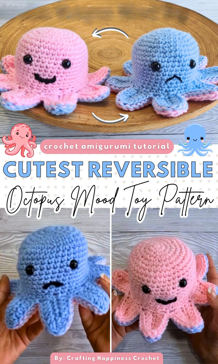 Reversible Octopus Mood Toy