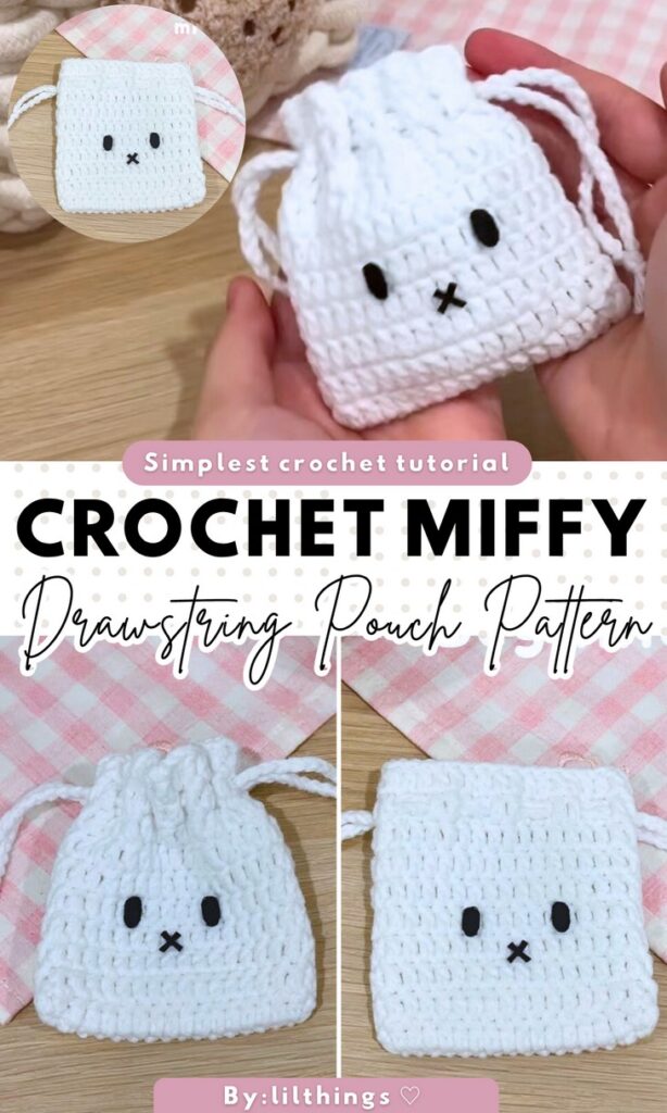 Crochet Miffy Drawstring