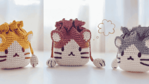 13 Free Crochet Cute Drawstring Pouch Patterns for Gifting