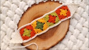 How to Crochet Fall Granny Square Headband (Tutorial for Beginners)