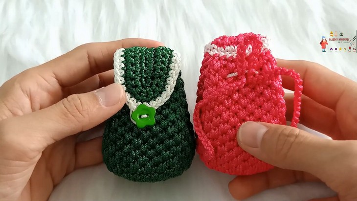 Crochet mini bag charms