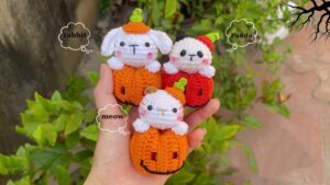 How To Crochet Animal in Pumpkin Amigurumi for Fall & Halloween