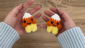 How to Crochet Mini Candy Corn Plushie for Halloween Gifting