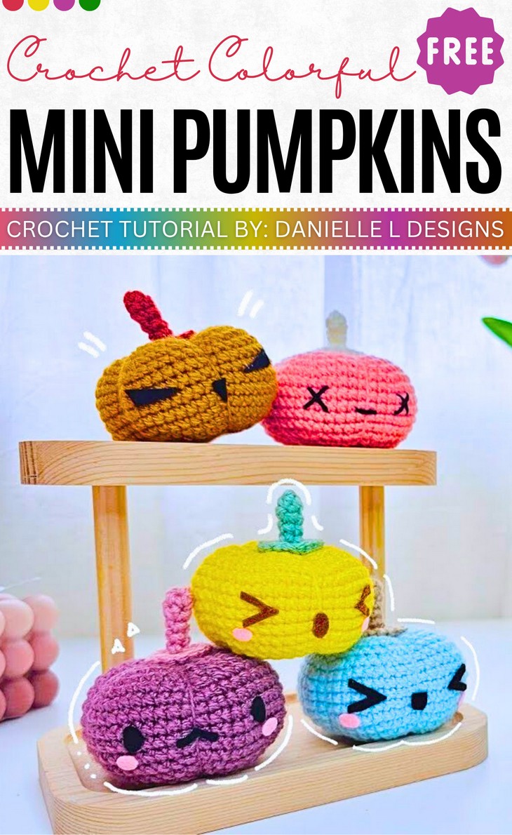 Crochet Colorful Mini Pumpkins Pattern