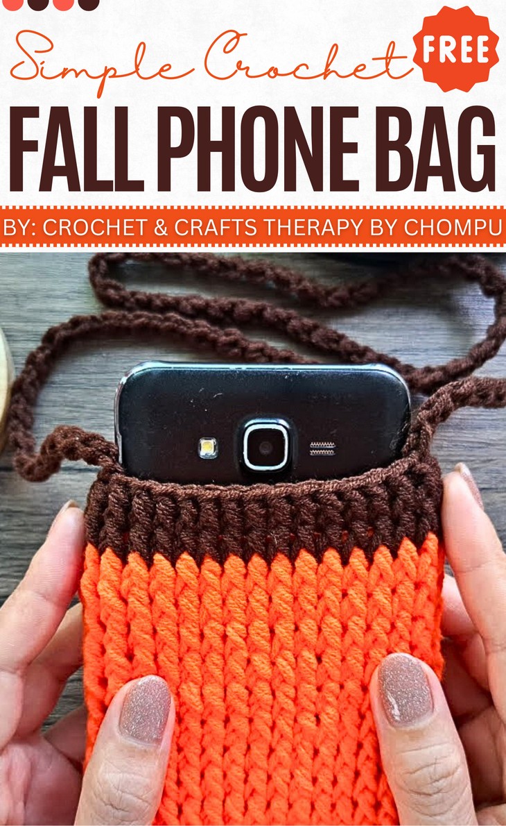 Crochet Fall Phone Bag Pattern