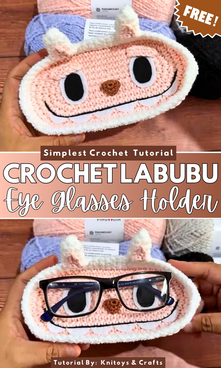 Crochet LABUBU Eye Glasses Holder