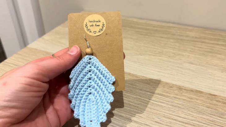 Crochet Leaf Earrings (1)