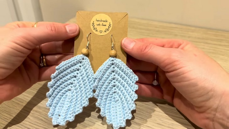 Crochet Leaf Earrings (2)