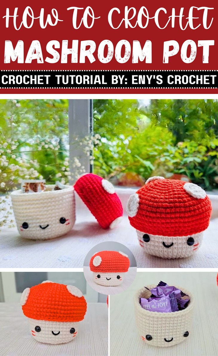 Crochet Mashroom Pot Pattern For Falls