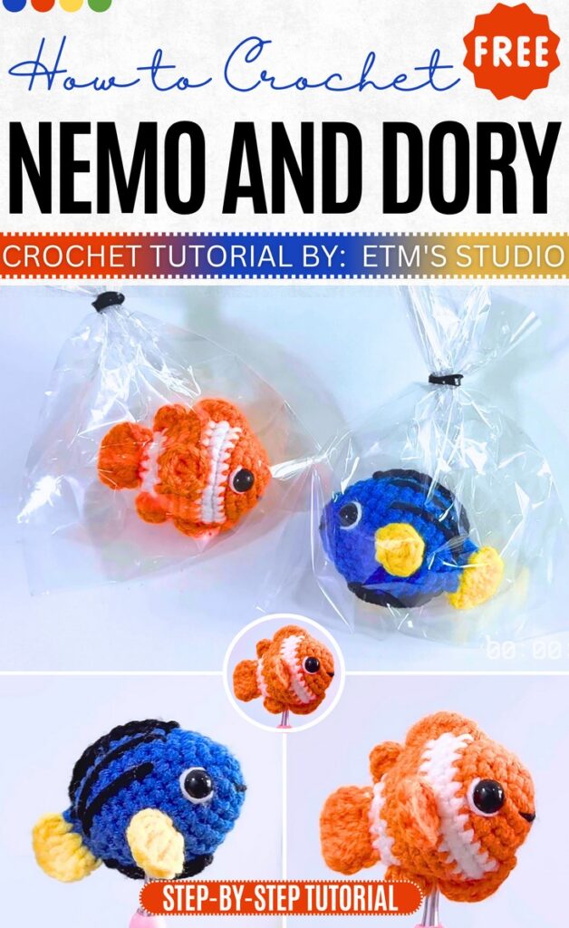 Crochet Nemo And Dory Fish Amigurumi