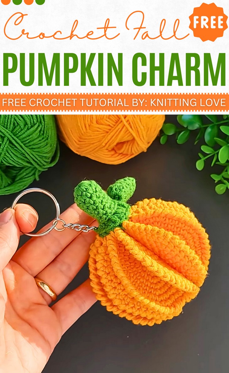 Crochet Pumpkin Keychain Pattern (1)
