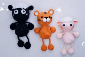 How to Crochet Lamb And Tiger Amigurumi (2-In-1 Tutorial for Beginners)