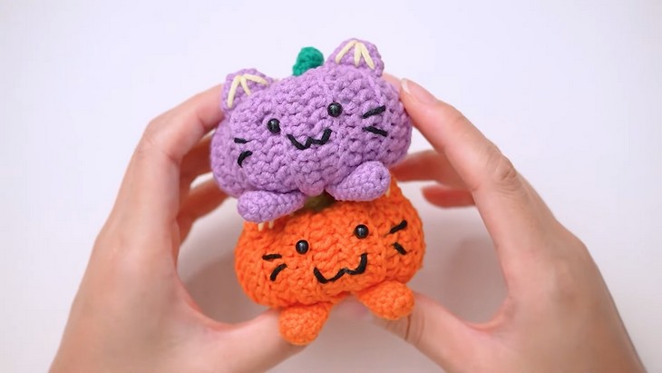 Crochet pumpkin Cats Ammigurumi (2)