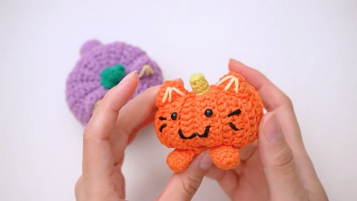 Crochet pumpkin Cats Ammigurumi (4)