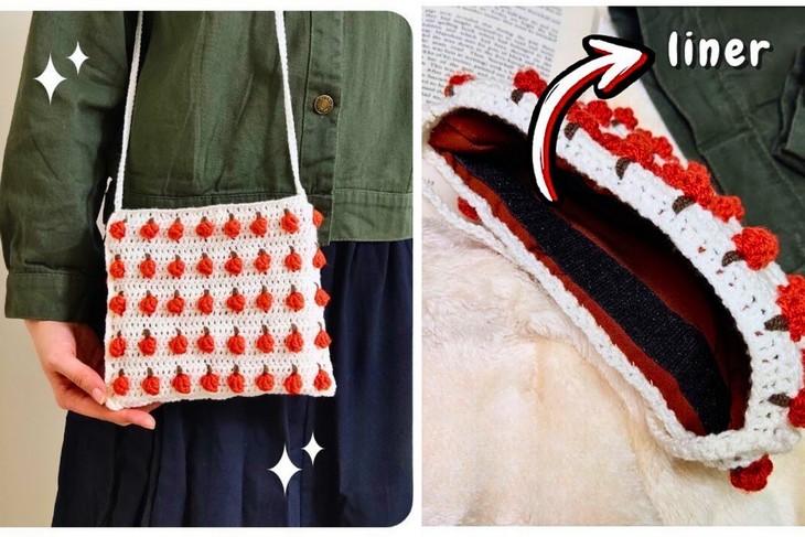 Crochet shoulder bag