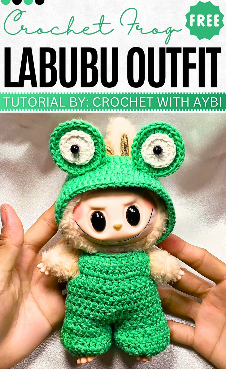 DIY frog hat for Labubu