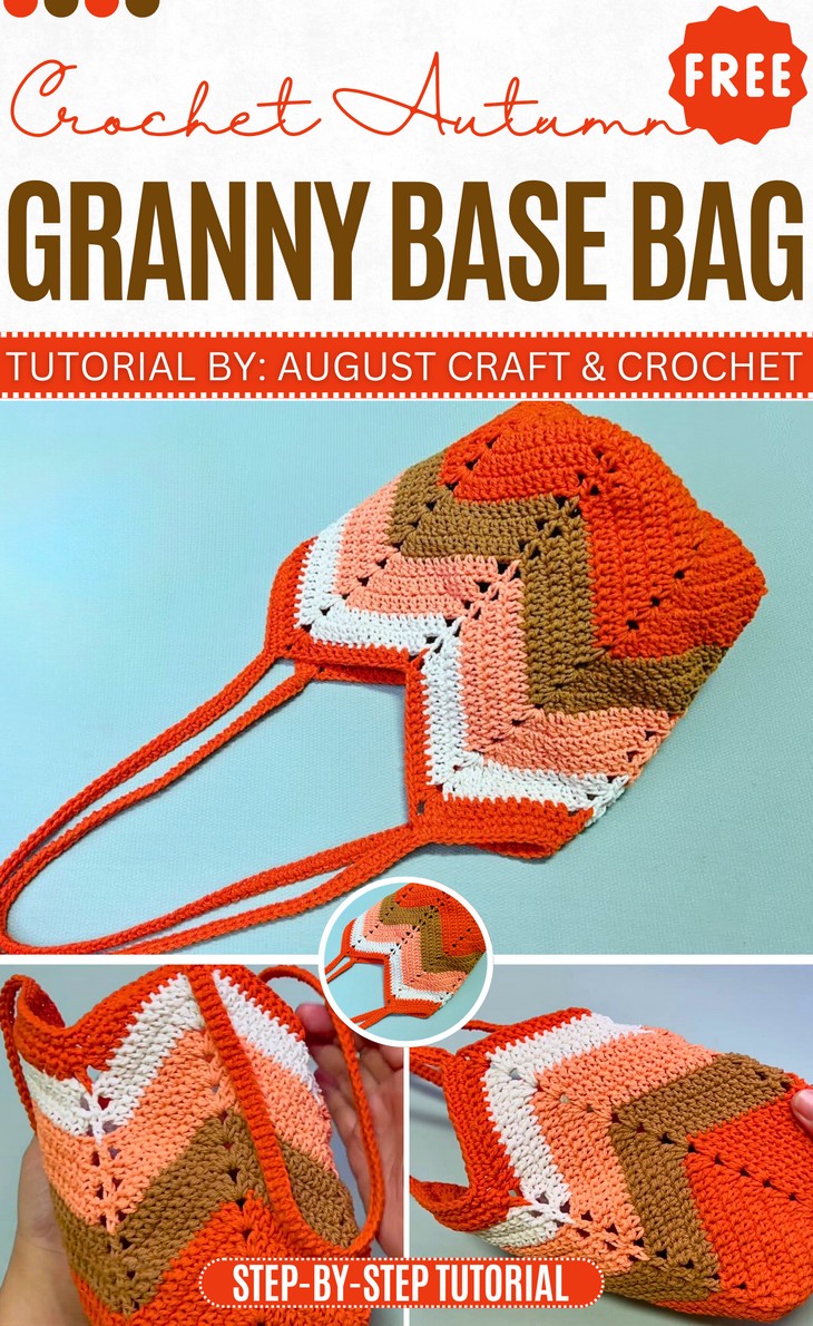 Free Crochet Autumn Granny base Bag