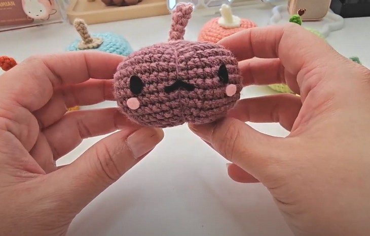 Crochet Brown Mini Pumpkin