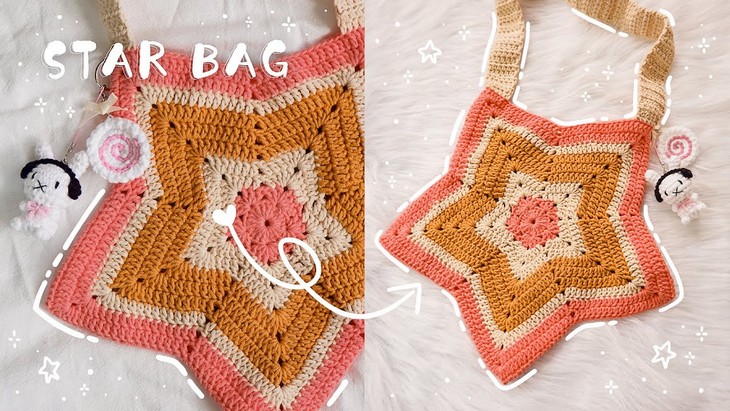 crochet star bag