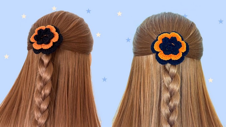 Crochet Hair Tie For Halloween