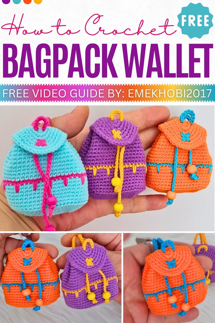 Bagpack Wallet Keychain Pattern