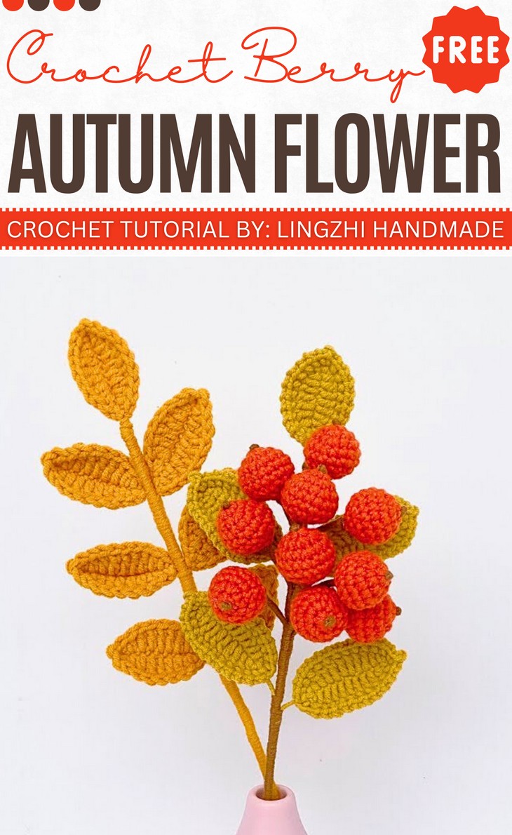 Crochet Autumn Berry Flower