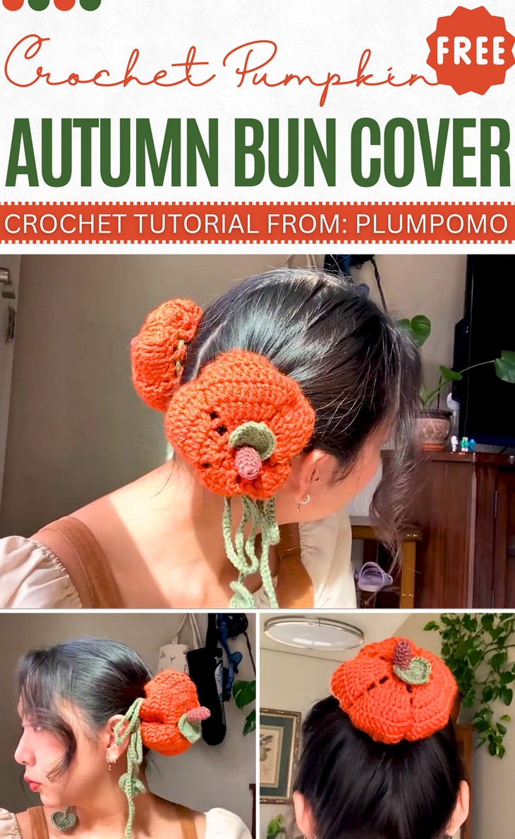Crochet Autumn Bun Cover Pattern