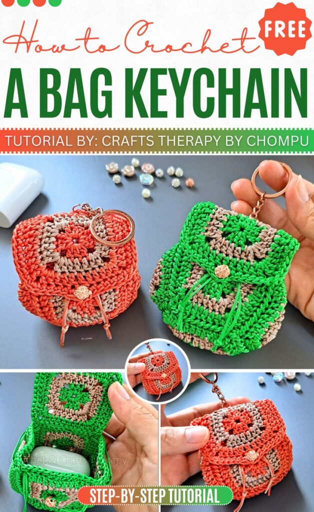 Crochet Bag keychain Pattern
